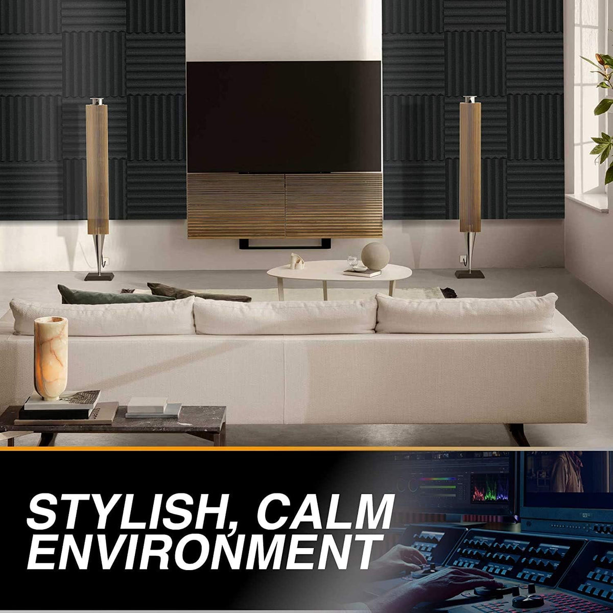 52 Pack Charcoal Acoustic Foam Panels N971