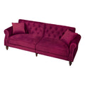 Wine Red Velvet Sofa Bed Sleeper Z326967