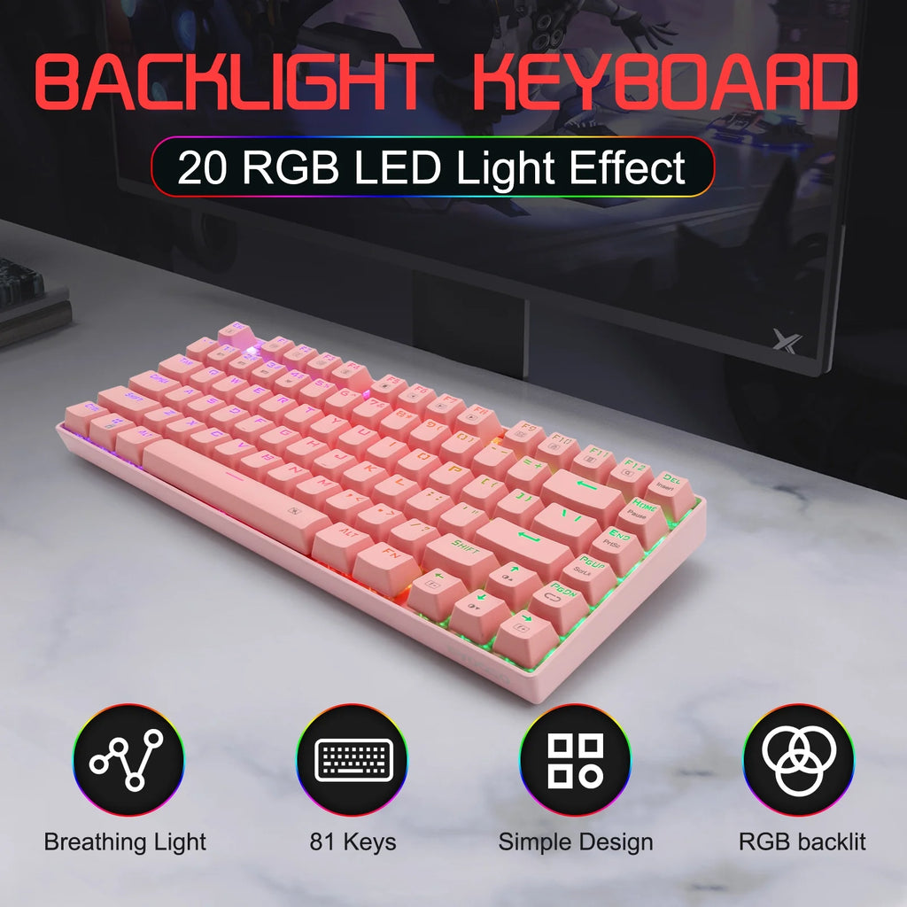 RGB Wireless Mechanical Keyboard with Blue Switches D121422
