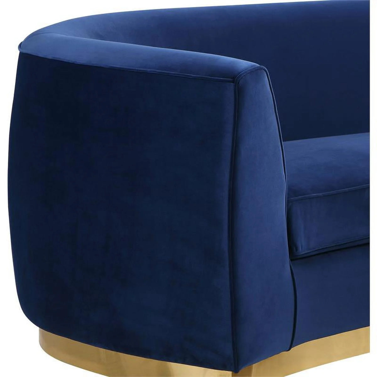 Navy and Gold 2-Piece Furniture Set with Accent Chair and Sofa R90405
