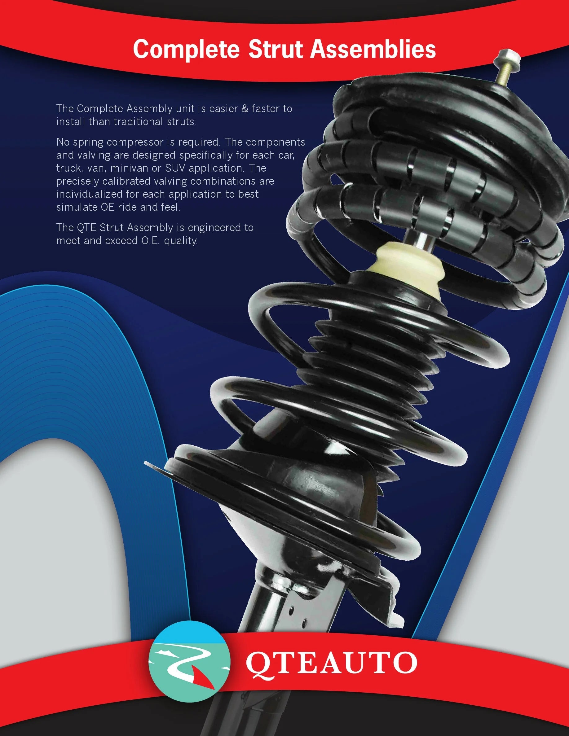 Quick Complete Strut-Spring For Subaru Impreza WRX STI AWD H82340