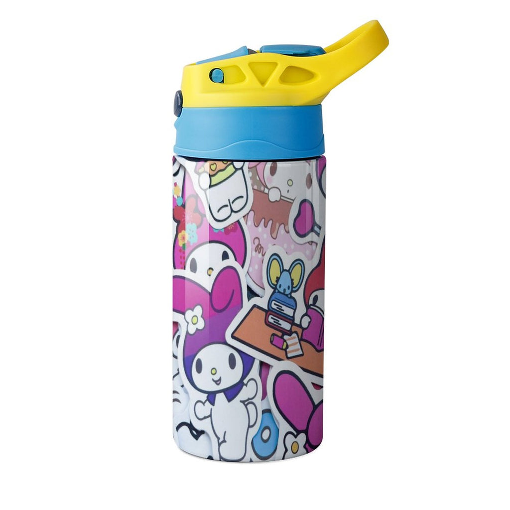 Stainless Steel Water Bottle with Straw P5537