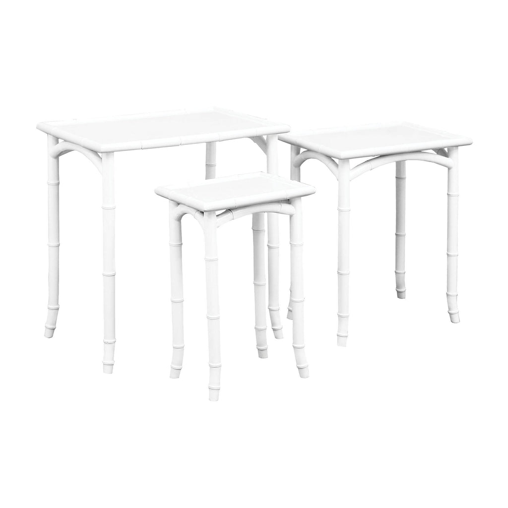 Hand-Carved Bamboo Nesting Tables (Set of 3) W761702