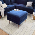 Distressed Velvet Ottoman X954974