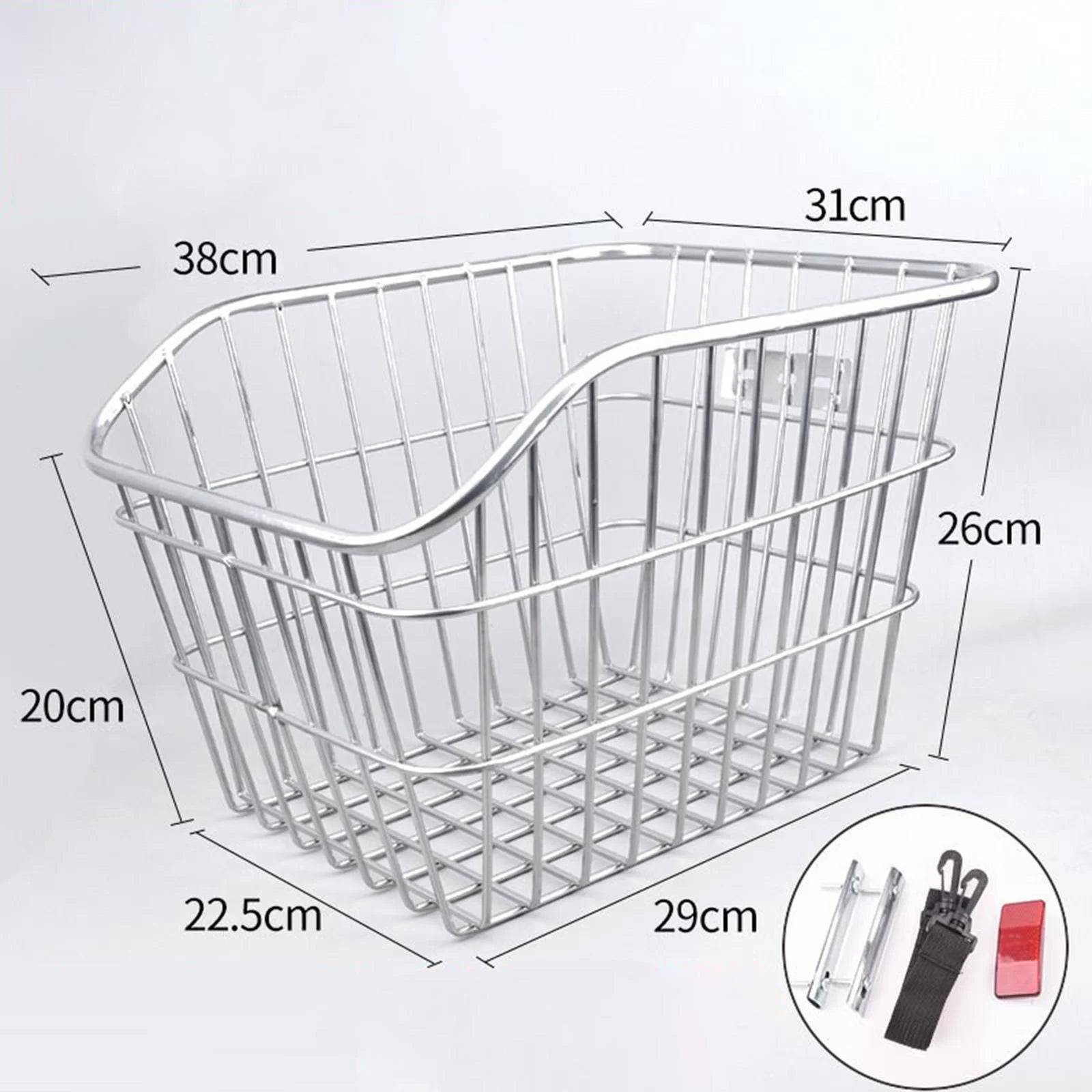 Rear Bike Basket Rack Heavy Duty Iron Wire Basket W636