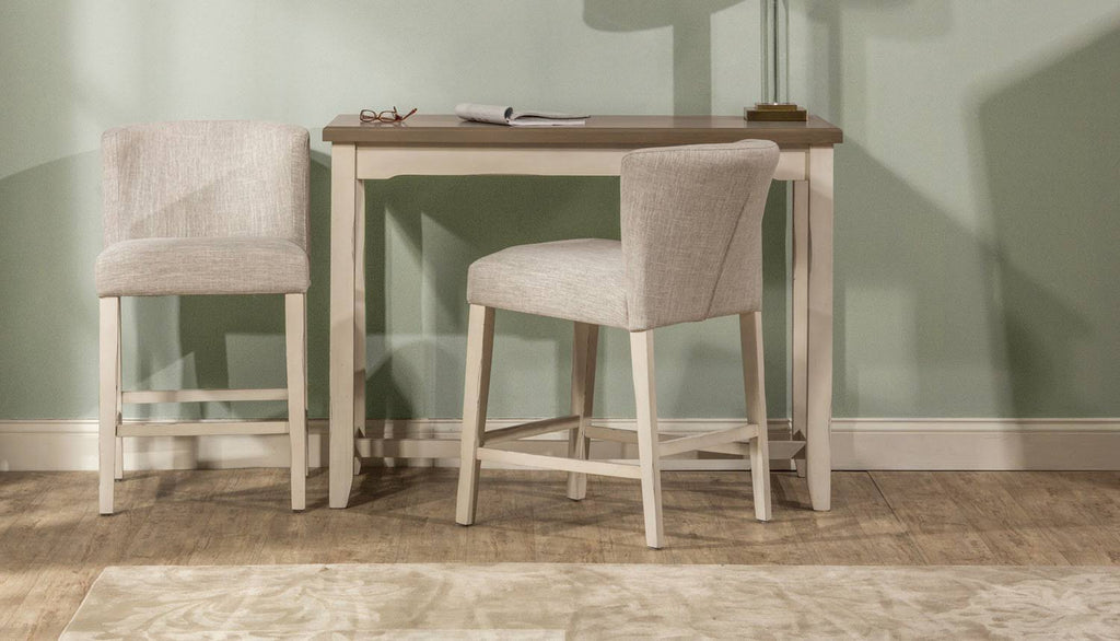 3-Piece Counter Height Side Dining Set with Wing Arm Stools B51273