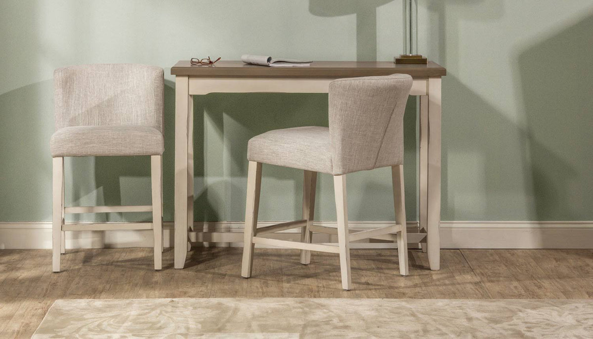 3-Piece Counter Height Side Dining Set with Wing Arm Stools B51273
