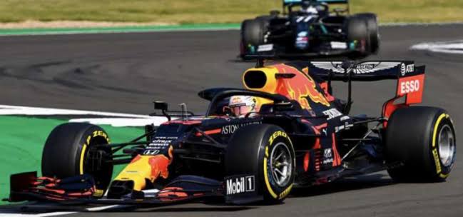 1:43rd Aston Martin Redbull RB16 Max Verstappen 70th Anniversary GP Winner 2020 Q75441