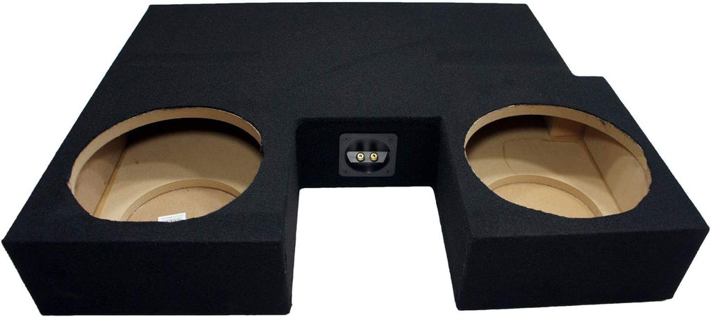 Dual 10 Sub Box Bundle with Amp Compatible with 2007-2013 Toyota Tundra Double Cab Truck X5370