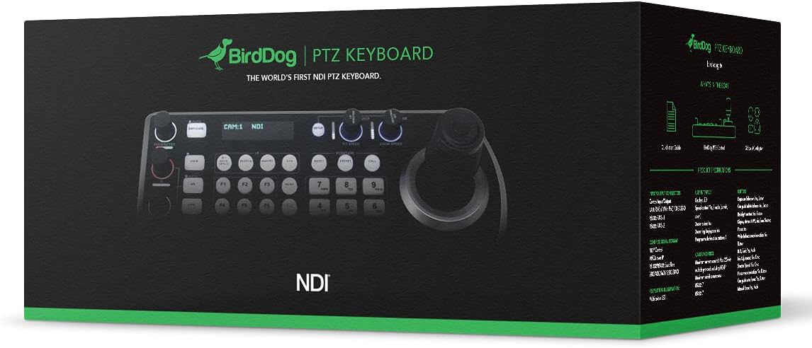 PTZ Keyboard Controller with NDI, VISCA, RS-232 and RS422 Support V558829