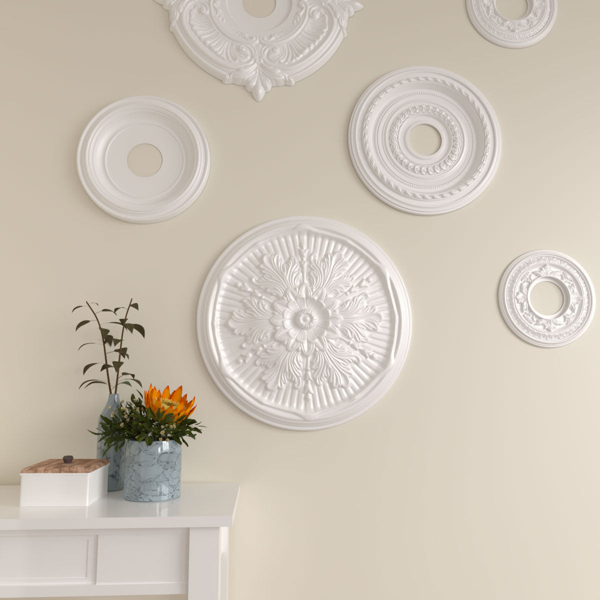 Rust Hand-Painted Ceiling Medallion F779786