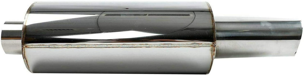 2.5 Inch T304 Stainless Steel Exhaust Muffler Oval Tip Pack of 2 V23632