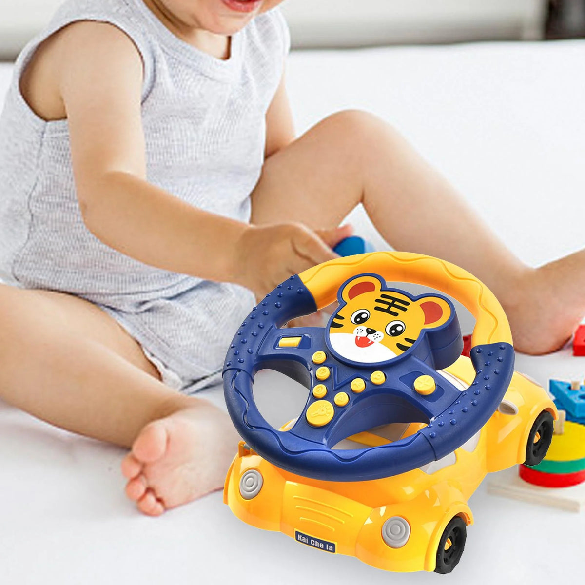 Tiger Simulation Steering Wheel Car Toy W3404
