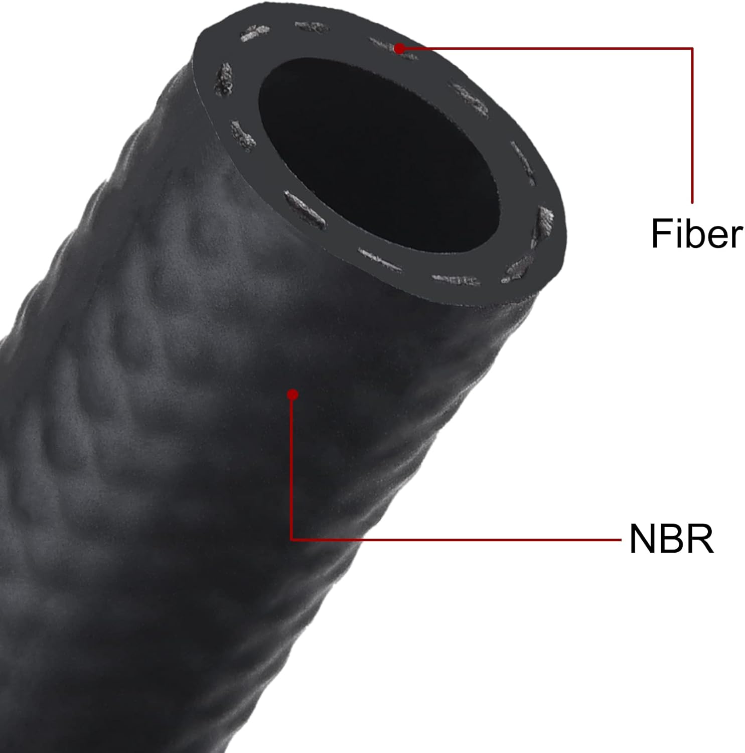 5/16 Fuel Hose Line NBR Rubber 25FT Pack of 2 X847381