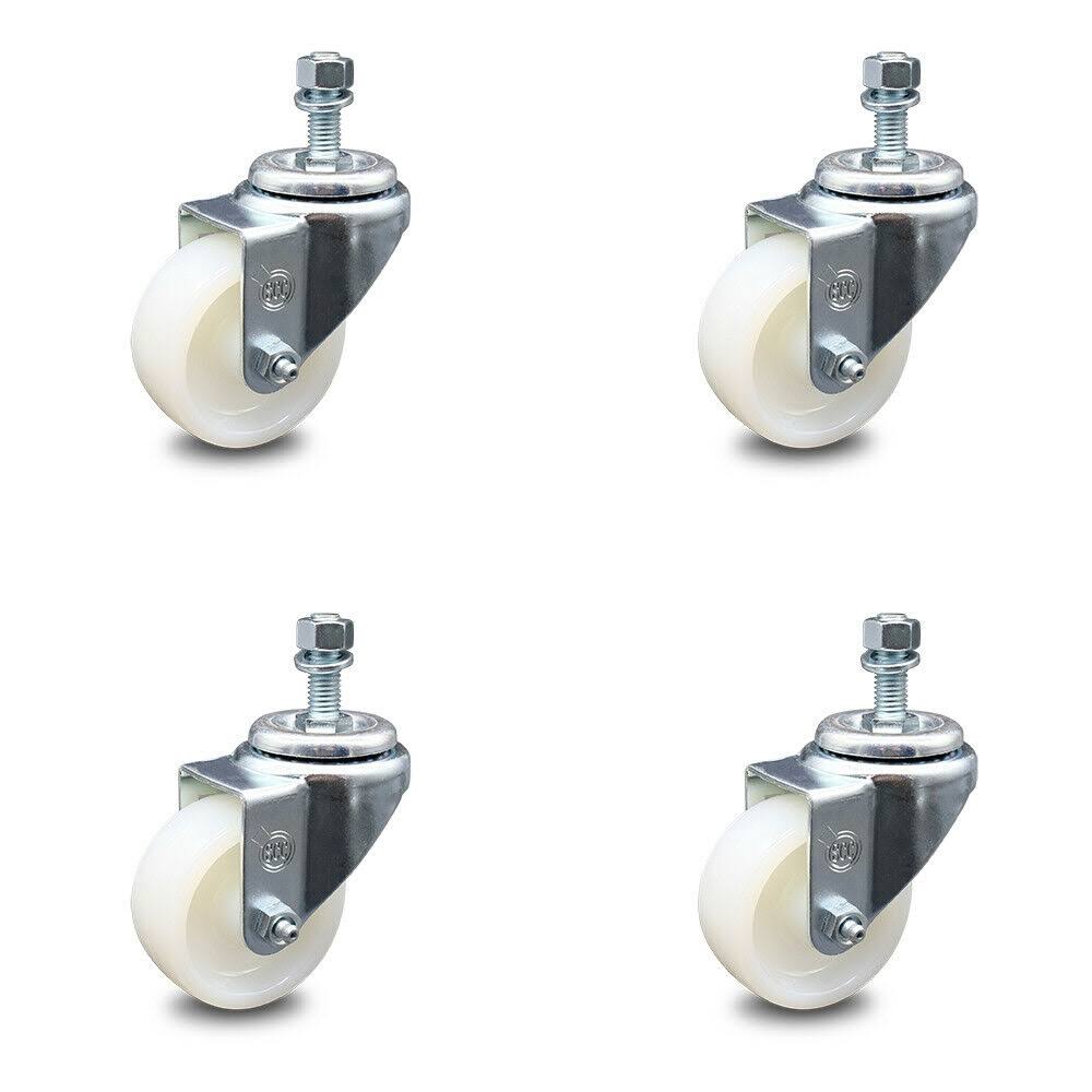 Swivel Caster Set of 4 with 3x22 Wheels and 10mm Stem Q941