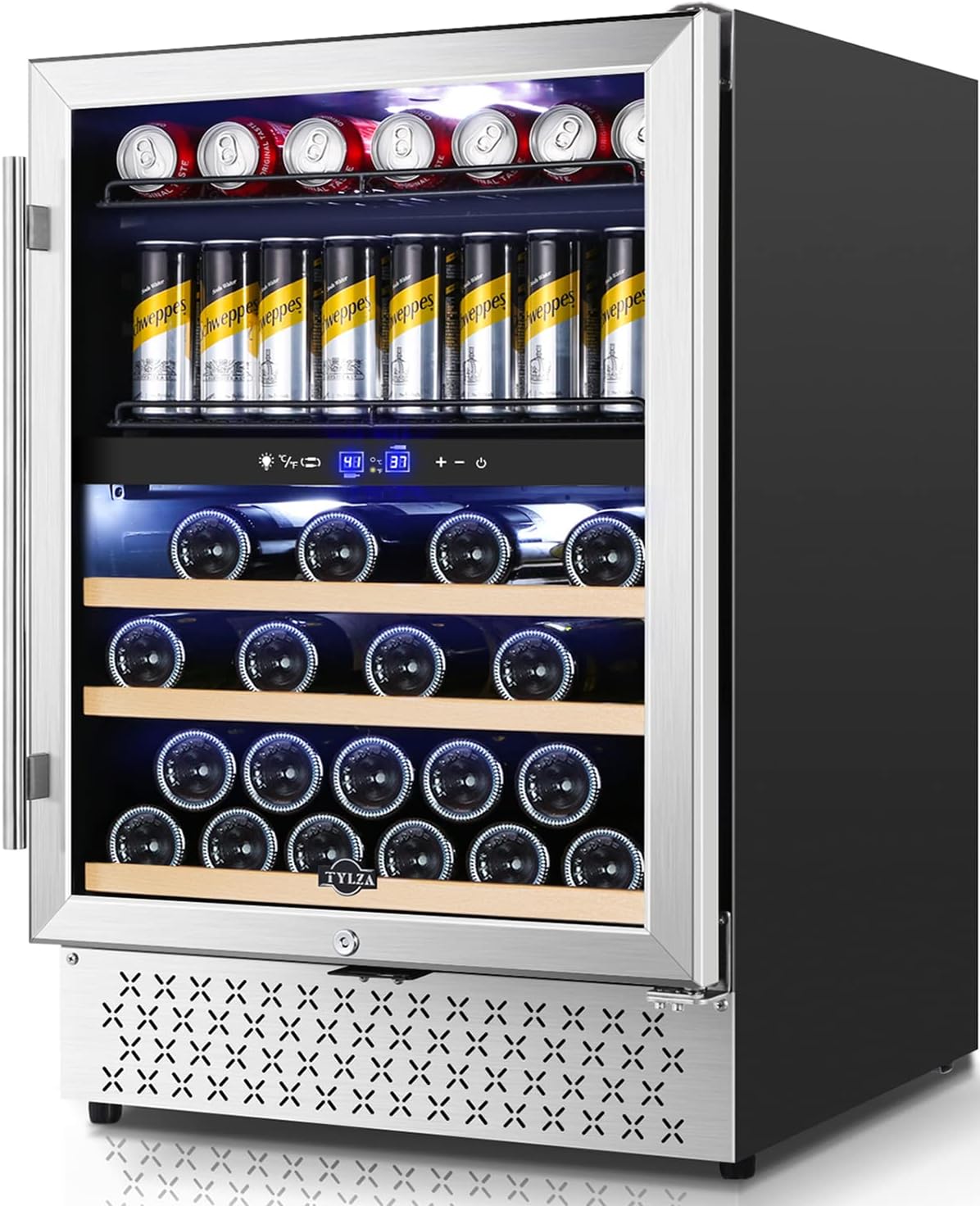 Stainless Steel 24 Inch Under Counter Beverage Refrigerator W9191