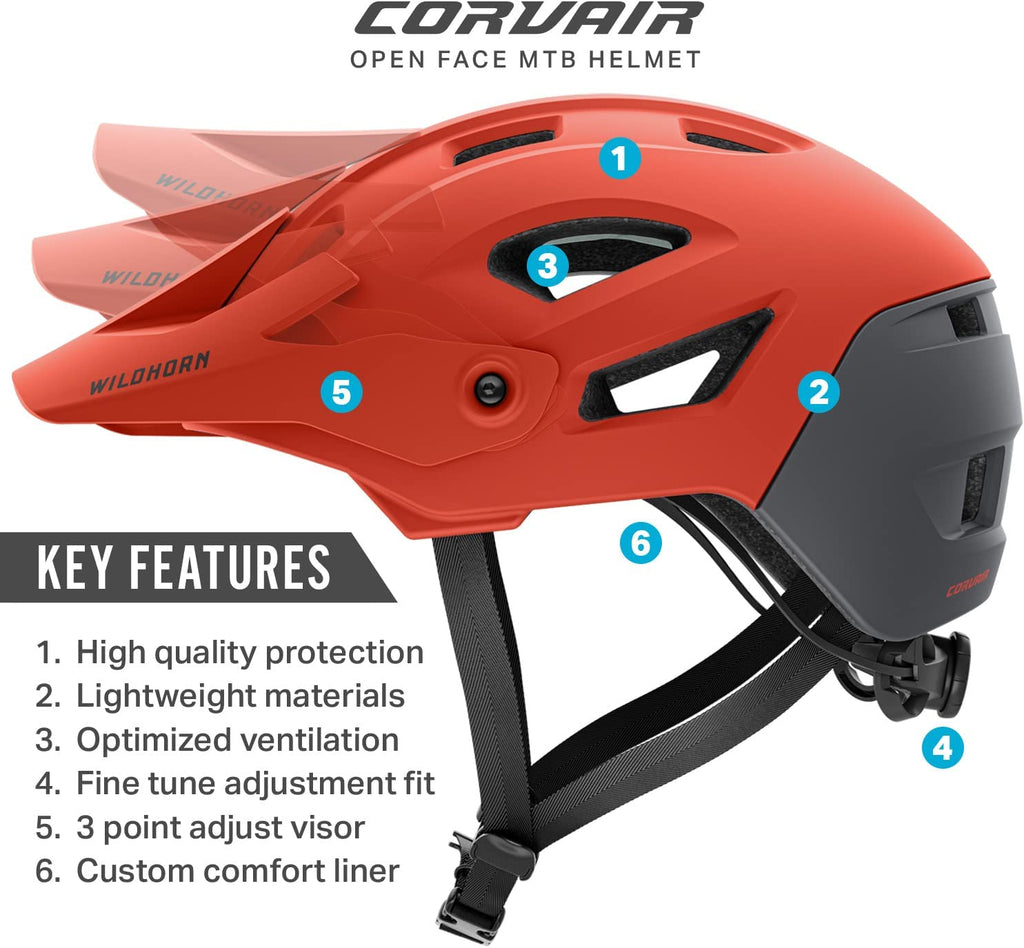 Ember Red Mountain Bike Helmet P442887