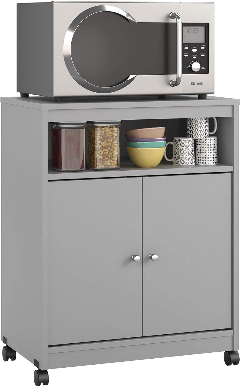 Black Oak Microwave Cart E7694