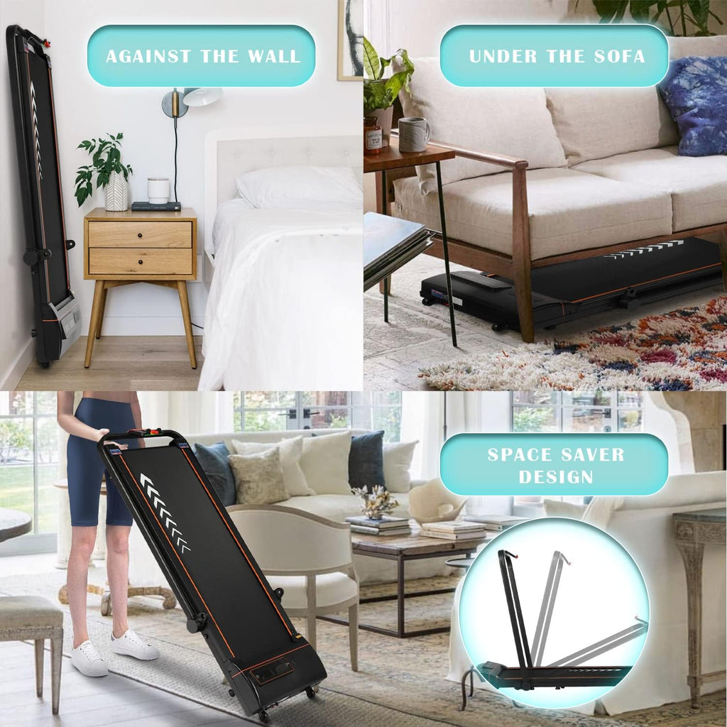 2 in 1 Under Desk Folding Electric Treadmill with LED Display G9151