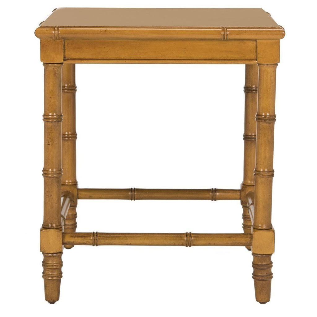 White Bamboo Accent Table J59345