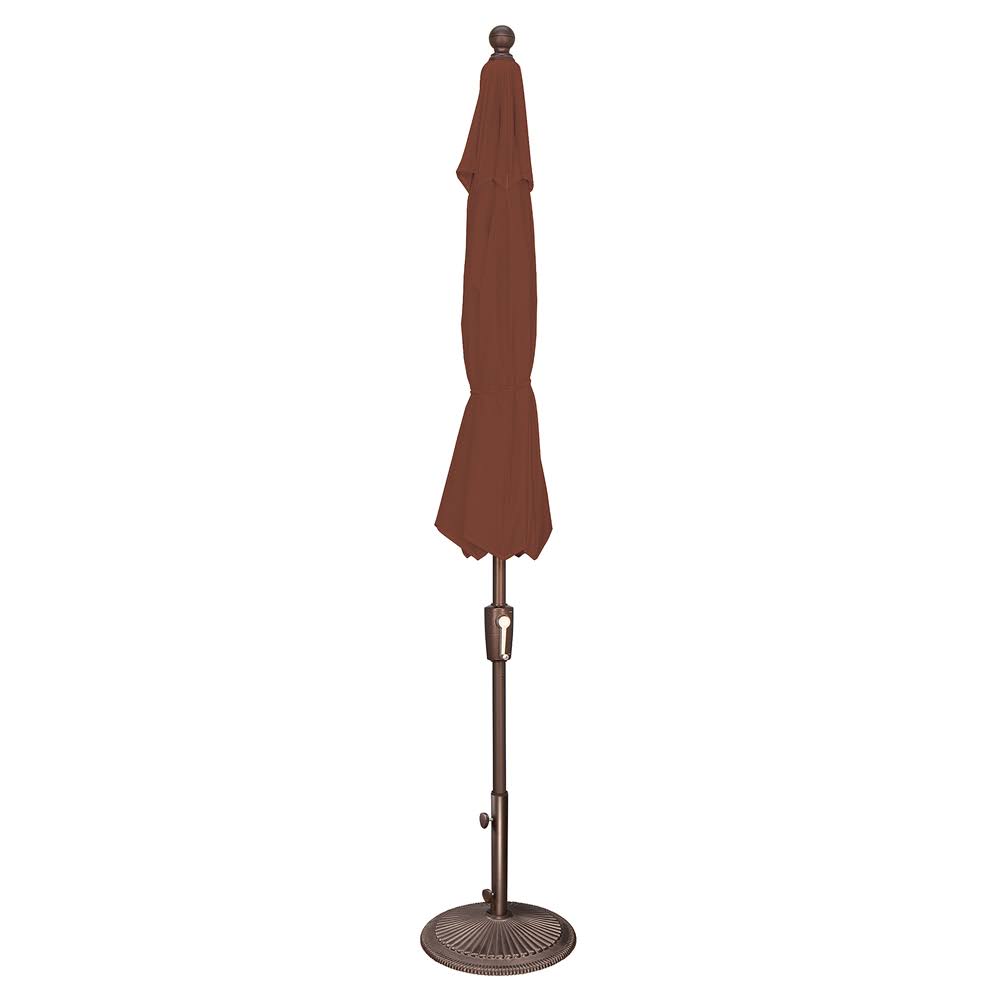 Bronze 9 ft. Octagon Sunbrella Push Button Tilt Umbrella F23477