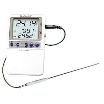 High-Accuracy Fridge/Freezer Thermometer with Calibration, 1 Stainless Steel Probe P620