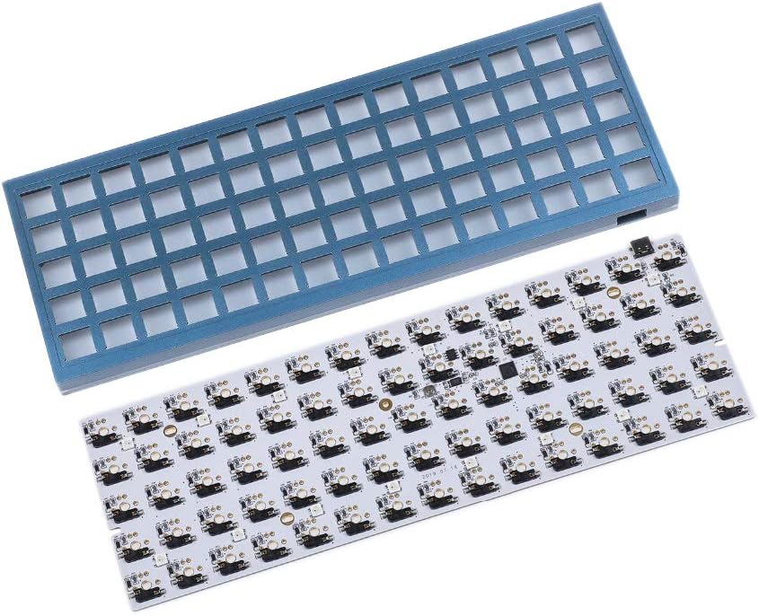 75 Keys Ortholinear Layout QMK Anodized Aluminum Hot Swap Mechanical Keyboard Kit K5814
