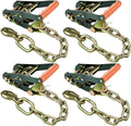 4 Pack Ratchet Buckle Chain Anchor with 3,300 Pound Safe Working Load L496103
