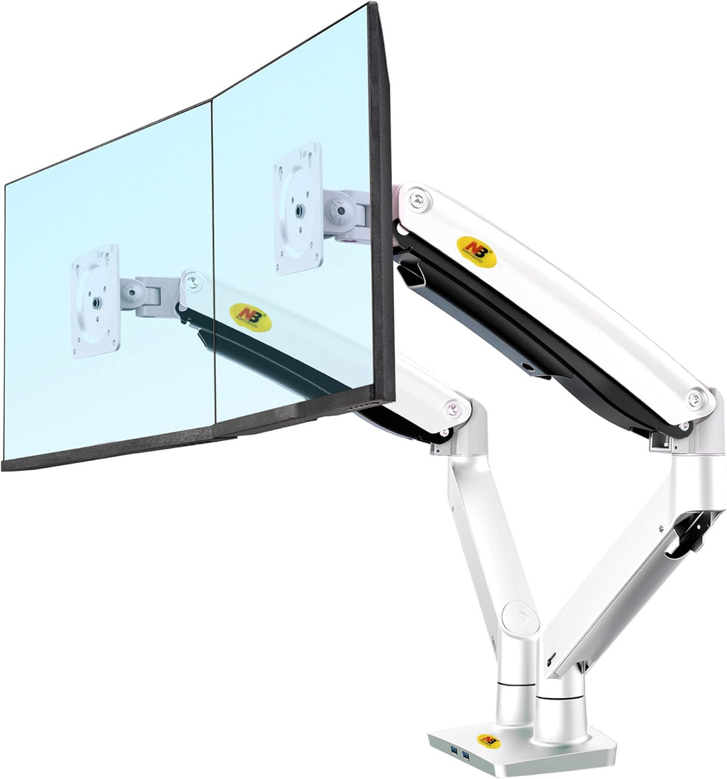 Dual Monitor Desk Mount Stand Full Motion Swivel Computer Monitor Arm Fits 2 Screens up to 32'' Load Capacity 6.6~26.4lbs for Each Monitor Pack of 2 P369