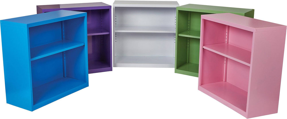 White Metal Bookcase V4736