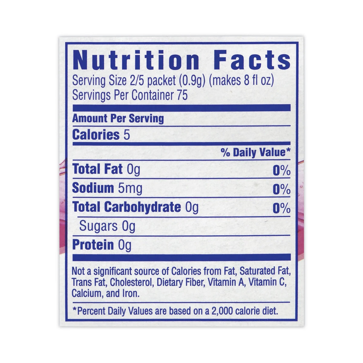 Sugar-Free Raspberry Ice Drink Mix, 0.08 oz Single-Serving Tube, 30/Pk S18531