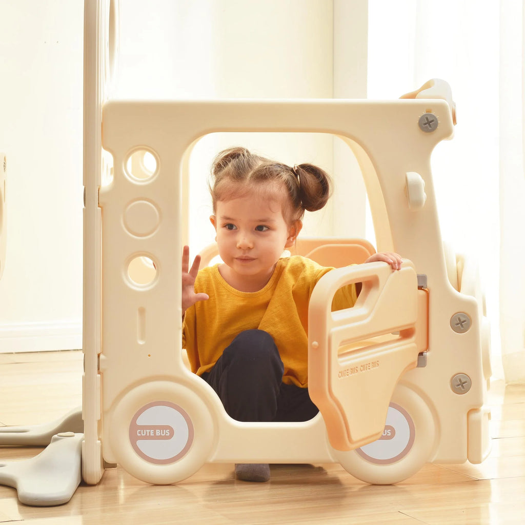 9 in 1 Kids Slide Playset with Basketball Hoop P82268