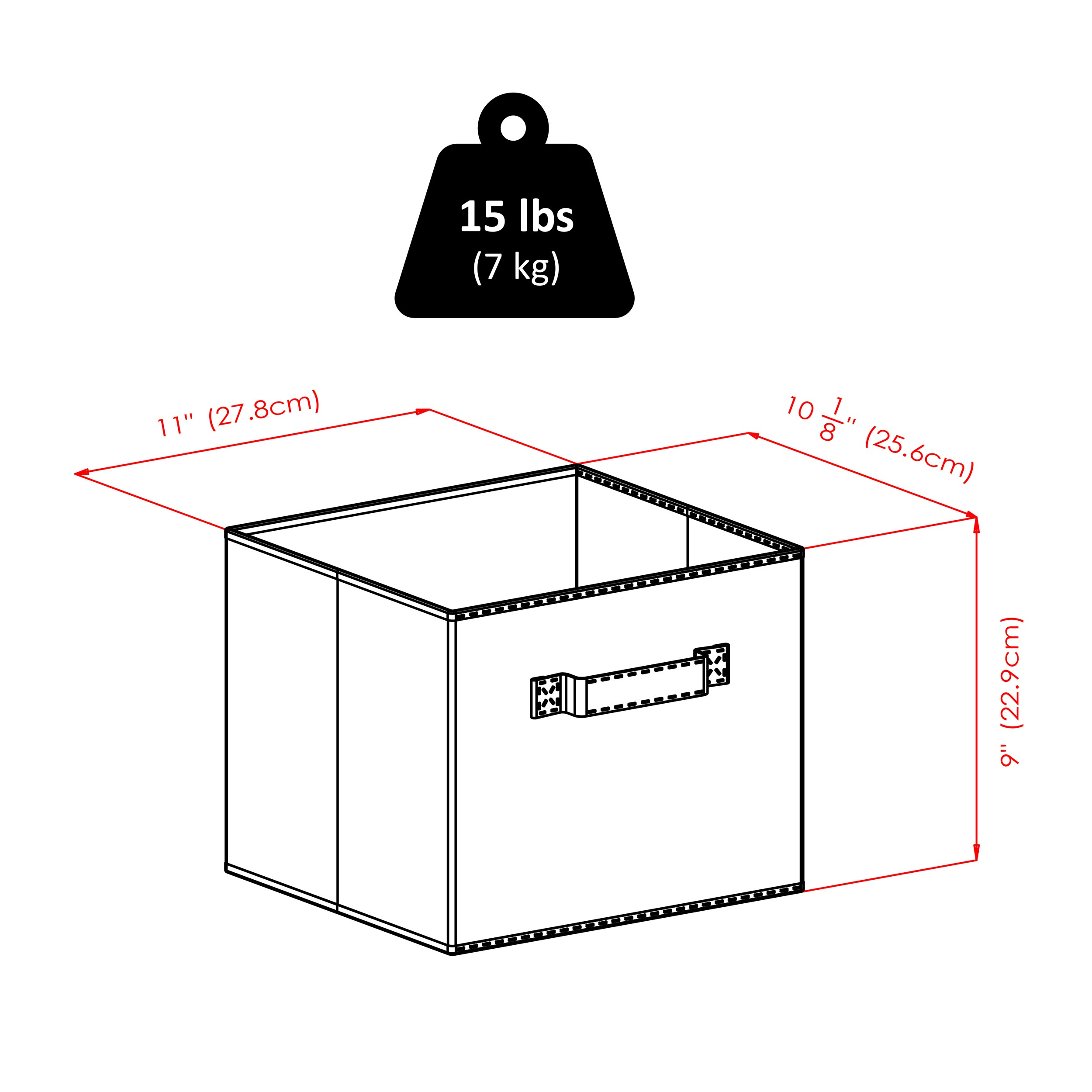 2-Section Storage Shelf with 4 Black Fabric Baskets A293