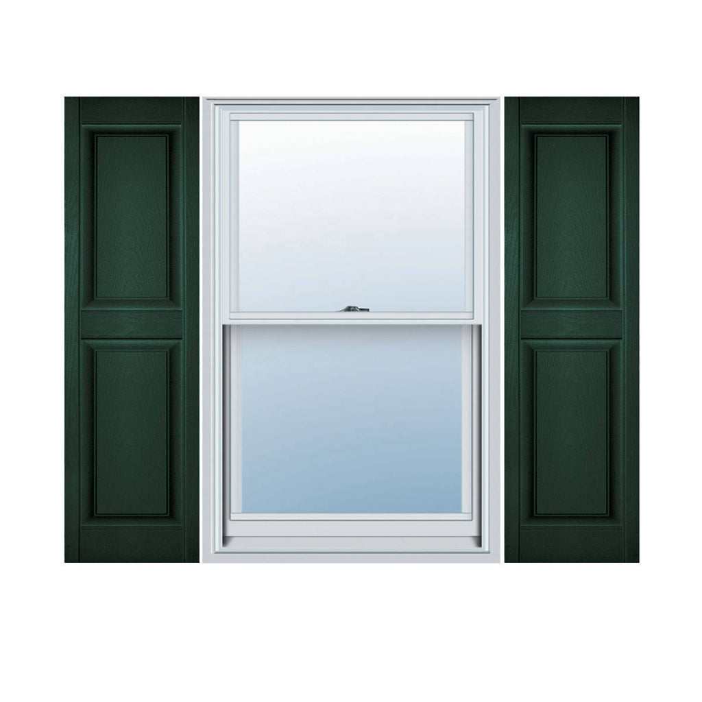 14 3/4x22W x 43x22H Vinyl Raised Panel Shutters P32629