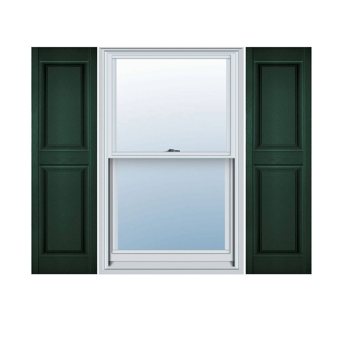 14 3/4x22W x 43x22H Vinyl Raised Panel Shutters P32629