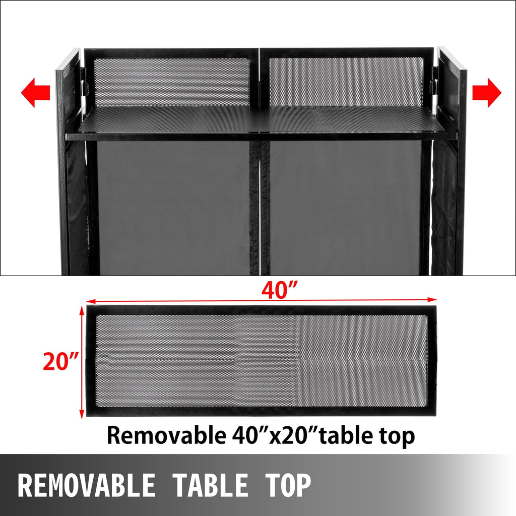 DJ Facade Flat Table Top with White & Black Scrim L705338