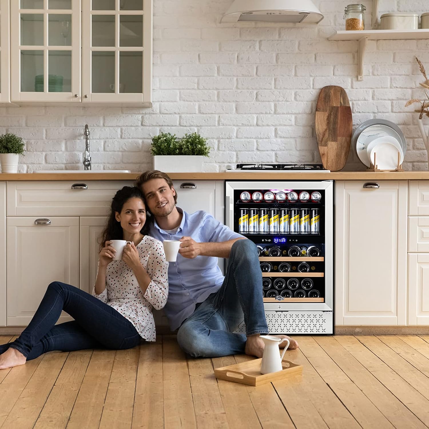 Stainless Steel 24 Inch Under Counter Beverage Refrigerator W9191