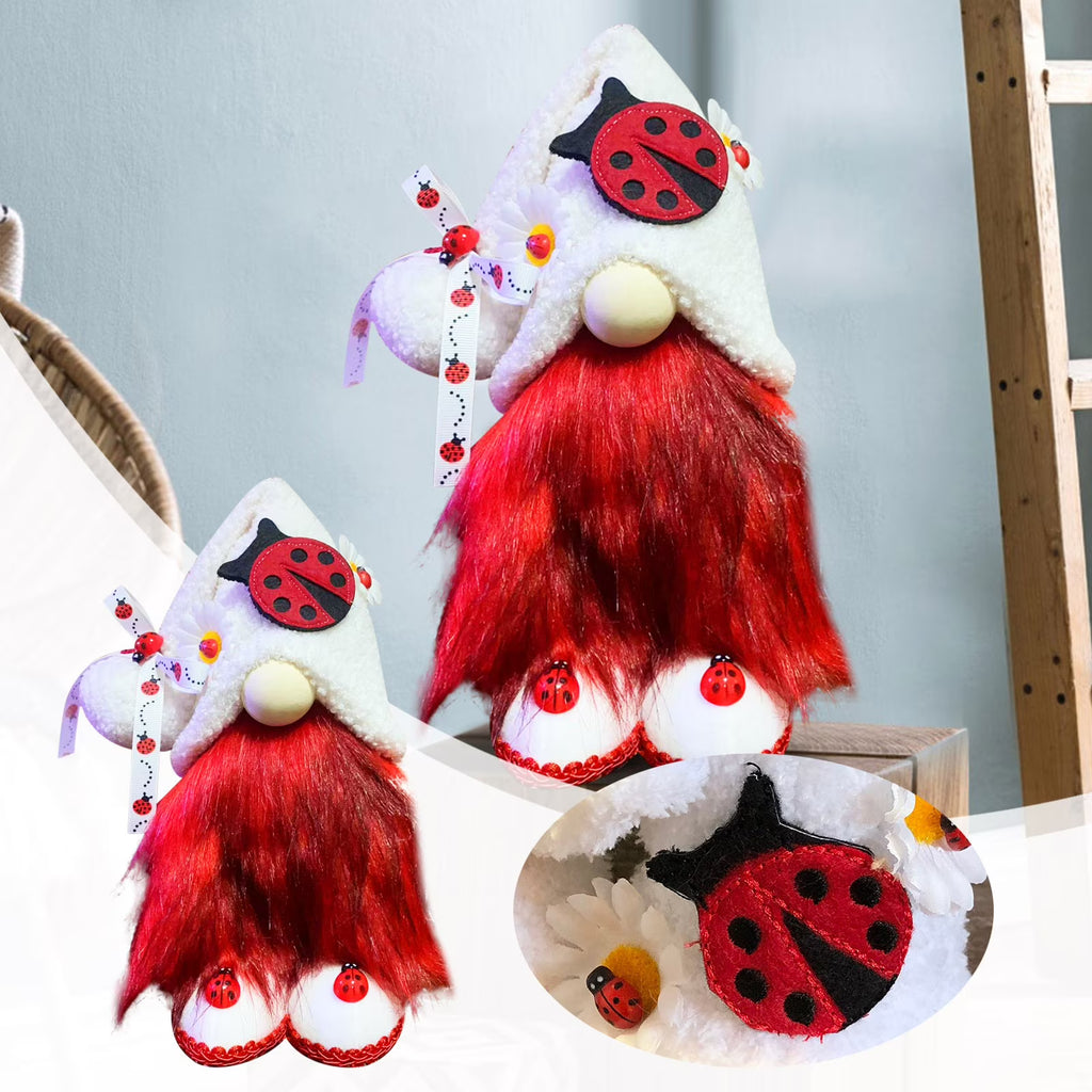 Ladybugs Daisy Gnome Holiday Doll Home Decor M126