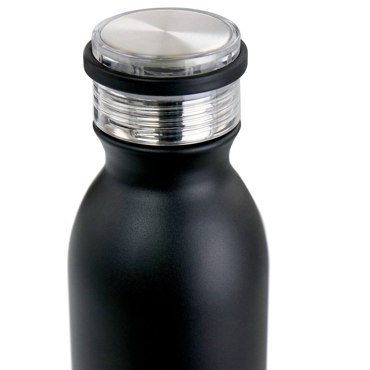 20 oz Black Insulated Stainless Steel Water Bottle With Lid T612