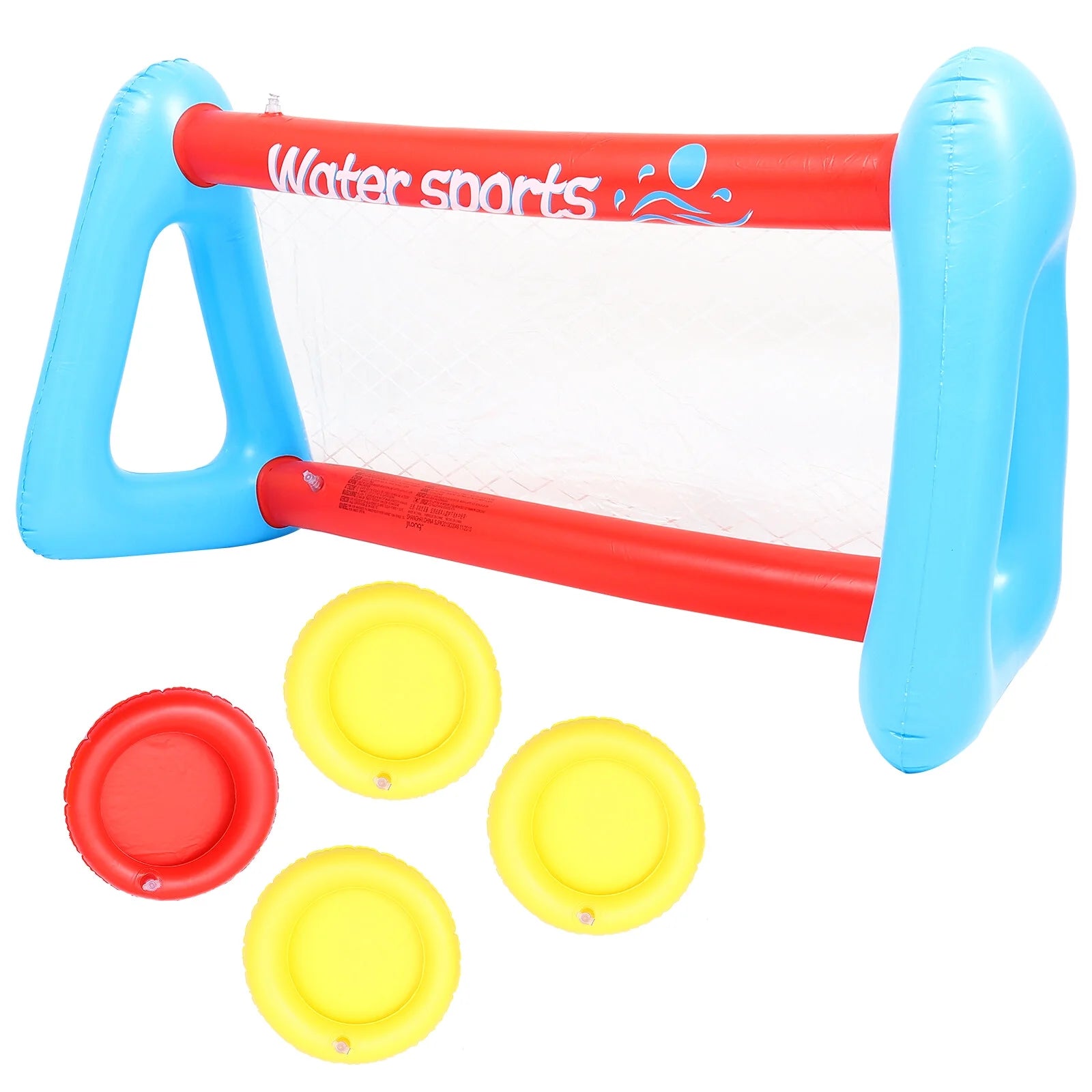 Inflatable Pool Float Set with Volleyball Net and Volleyballs Q6328