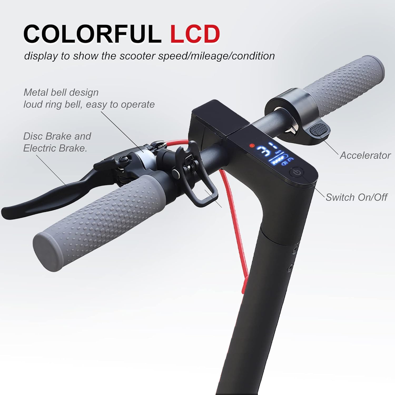 Electric Scooter, 350W Motor, 18 Miles Range, 8.5" Solid Tires O109