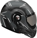 Matt Black Titan White L Motorcycle Helmet N291