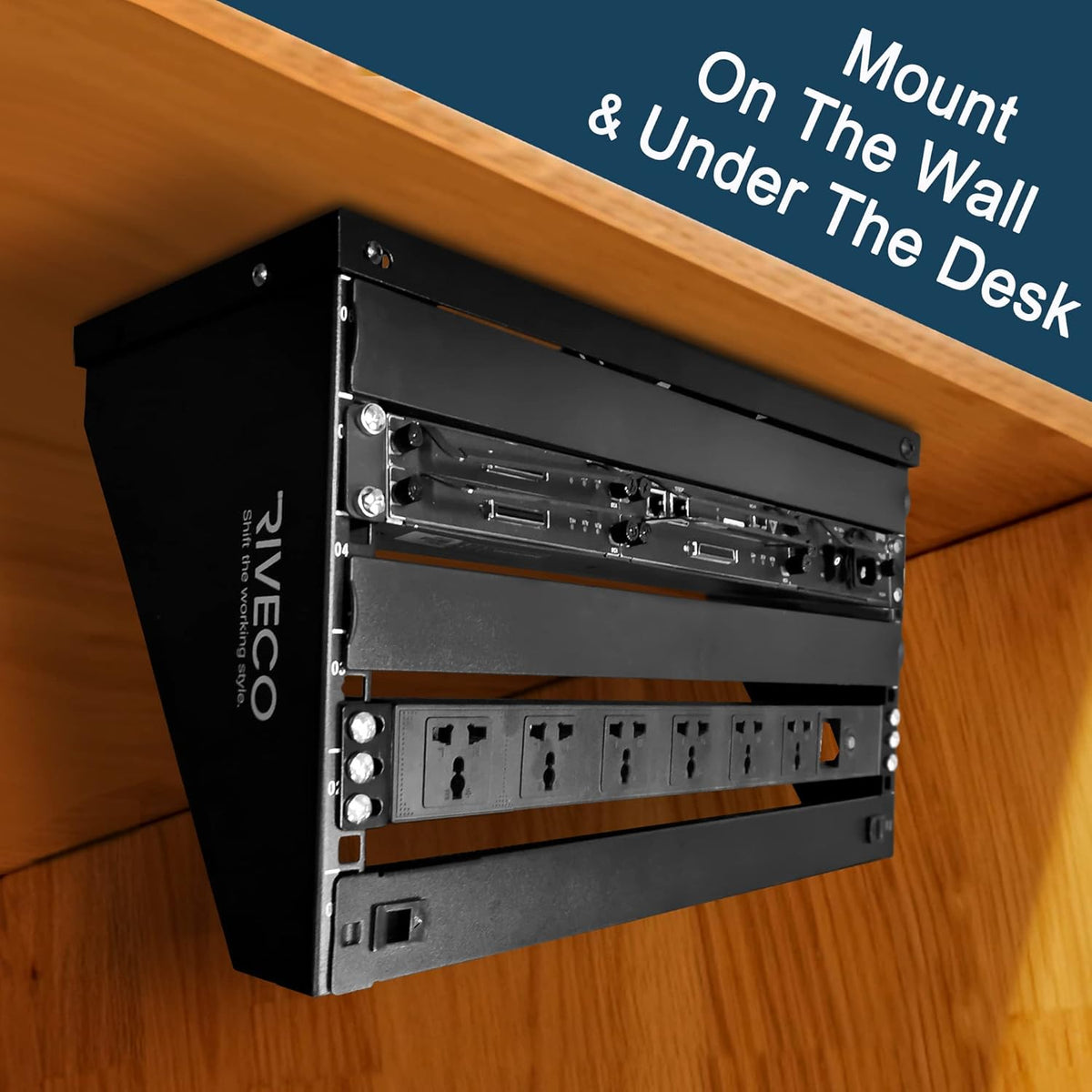 6U Wall Mount Rack Black Q14039