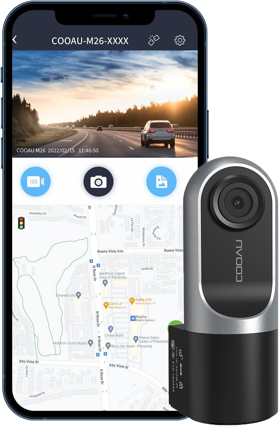 1080P FHD Dash Cam with Infrared Night Vision, Supercapacitor, Pack of 2 K136998