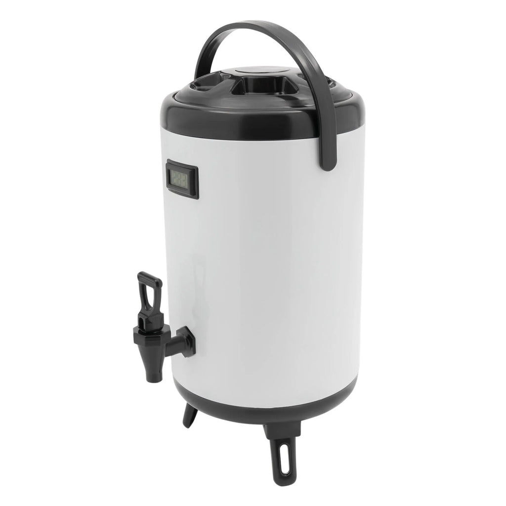 10L Insulated Stainless Steel Beverage Dispenser with Spigot & Thermometer E87137