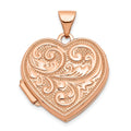 14K Rose Gold Heart Locket Pendant Y6331