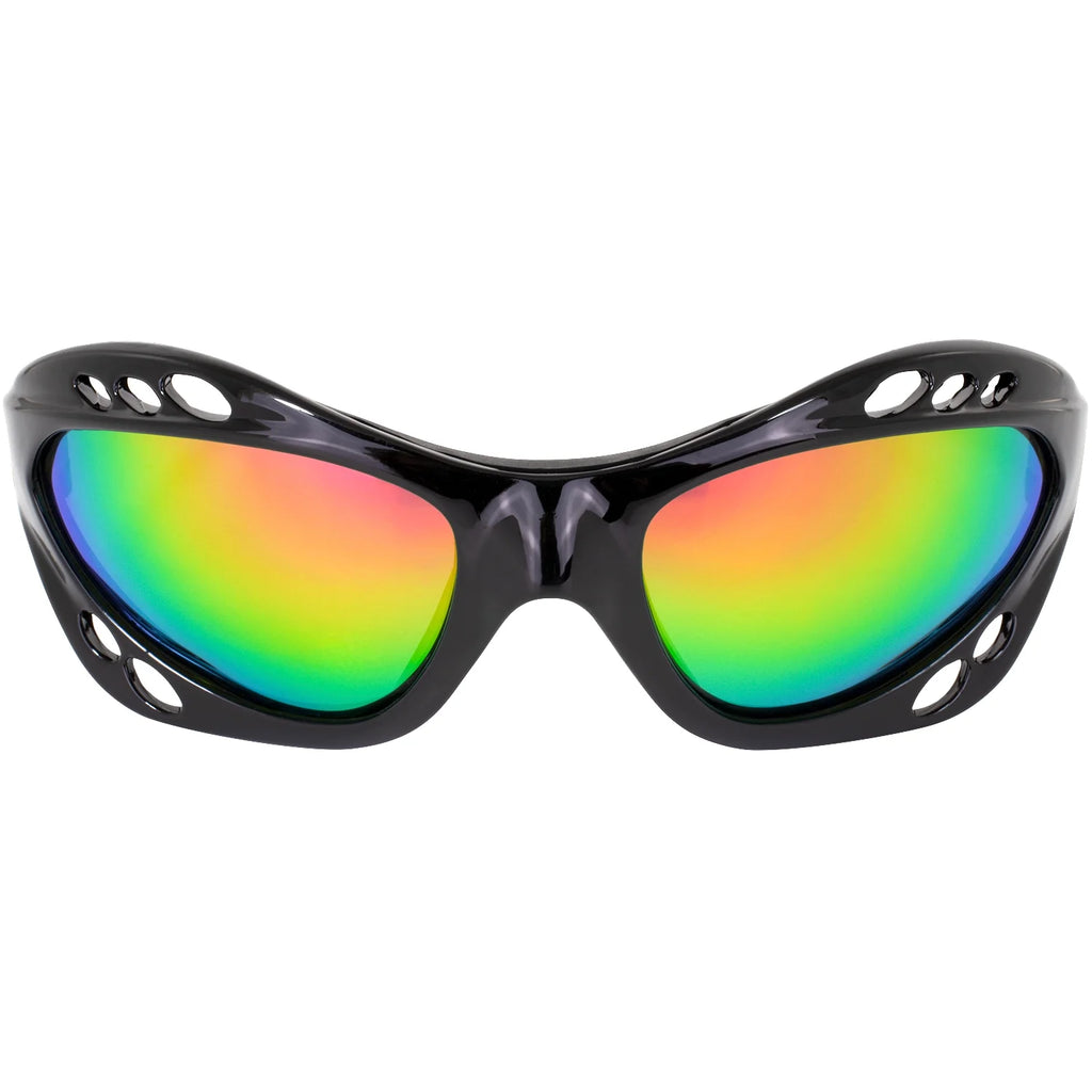 Black Padded Polarized Sunglasses with Strap Q71579