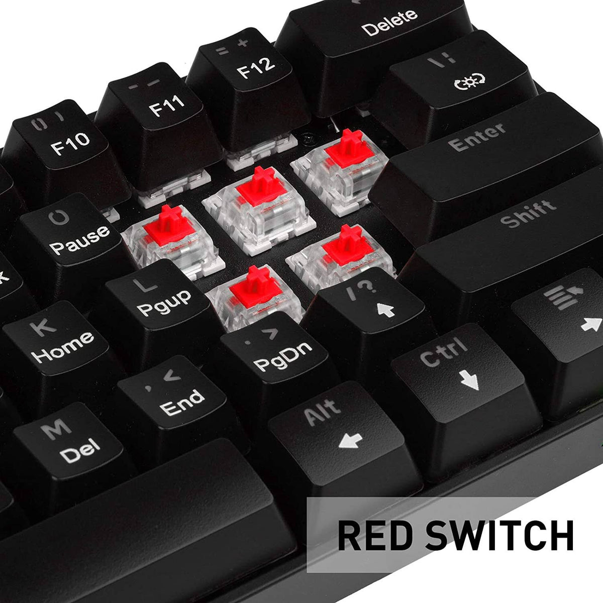 60% Compact Wired Type-C 61 Keys Mechanical Keyboard RGB Programmable 4800 dpi Mouse Combo L58434
