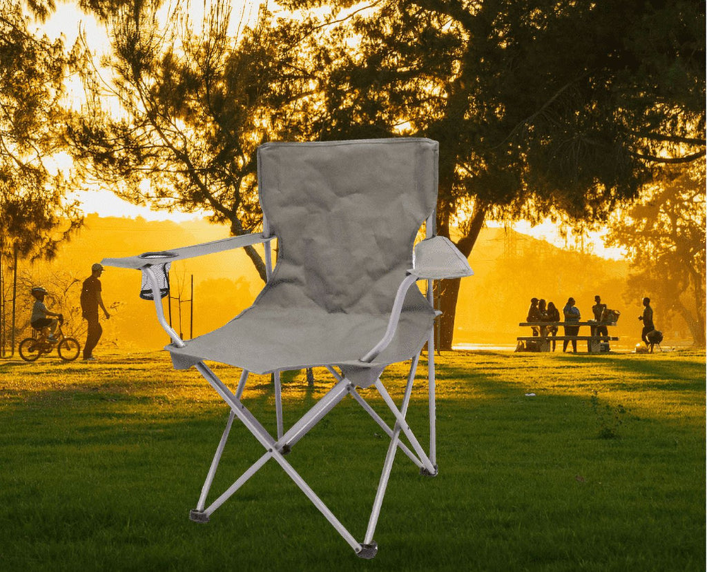 Quad Folding Camp Chair 2 Pack with Mesh Cup Holder Y355312