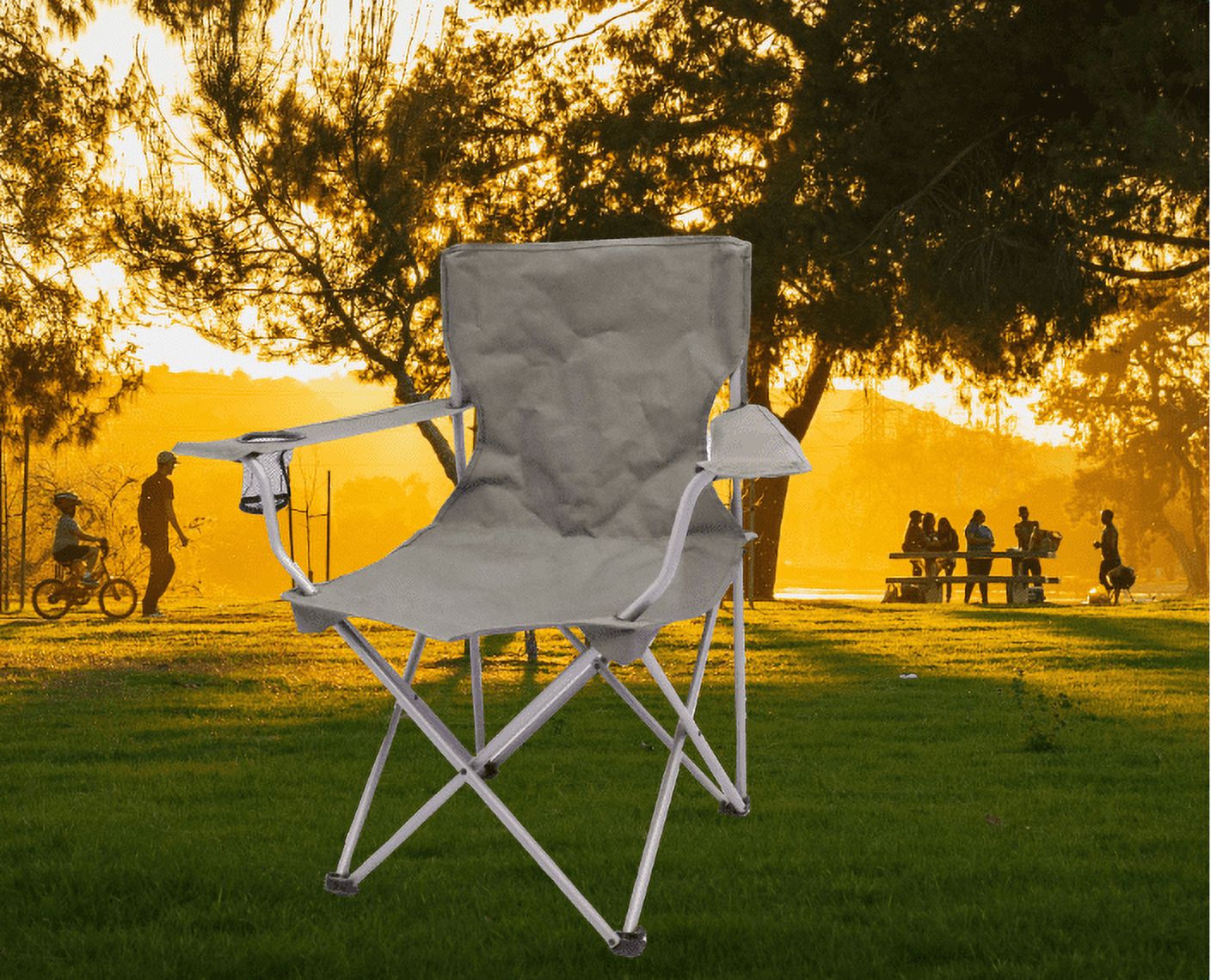 Quad Folding Camp Chair 2 Pack with Mesh Cup Holder Y355312